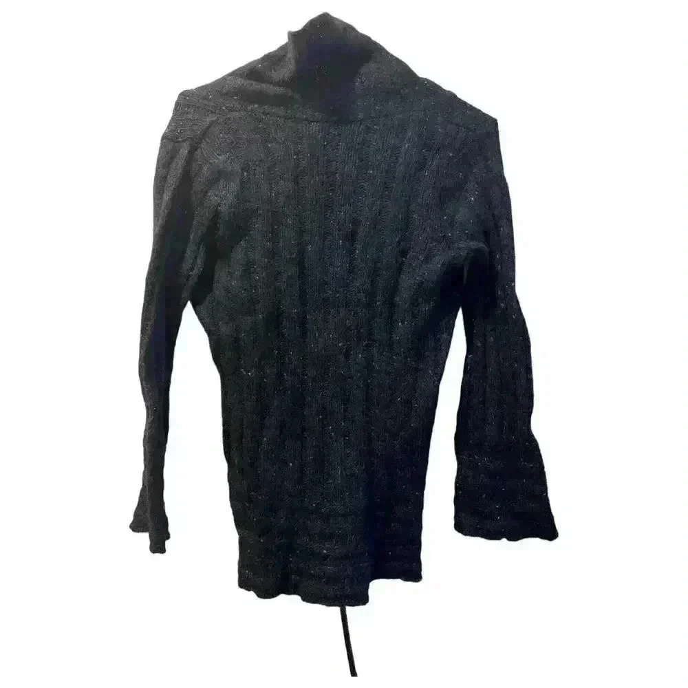 Margaret O'Leary Navy Cardigan Sweater Size Medium Center Button - Picture 8 of 8